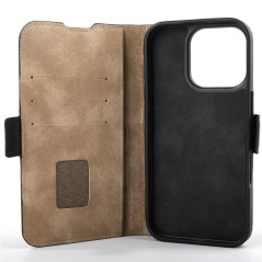 Mike Galeli -  iPhone 16 PRO MAX Etui cuir FABIO (FABIOIP16PROMAX-01) - Noir