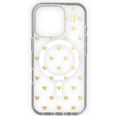 iDeal of Sweden - iPhone 16 PRO MAX Coque MagSafe Clear Case Golden Hearts