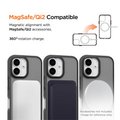 Eiger - iPhone 16 Plus Coque rigide Blizzard MagSafe GRS Blac (Noir)