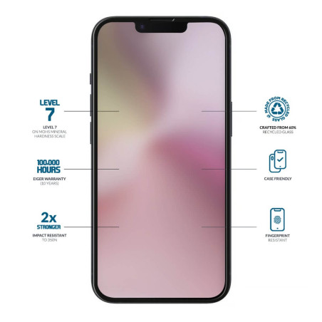 Eiger - iPhone 16e/14/13 Protection écran MOUNTAIN GLASS CLEAR EDGE
