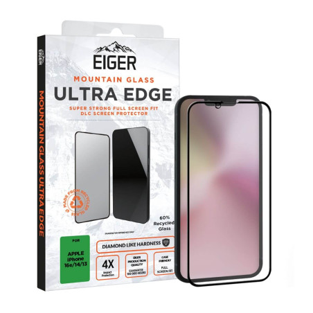 Eiger - iPhone 16e/14/13 Protection écran MOUNTAIN GLASS ULTRA EDGE