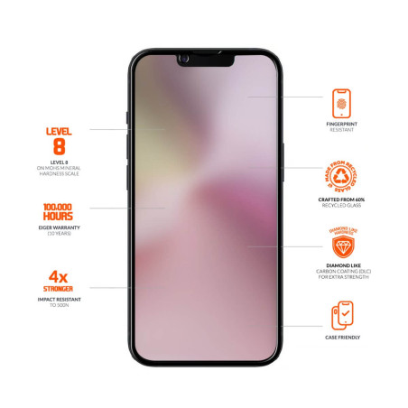 Eiger - iPhone 16e/14/13 Protection écran MOUNTAIN GLASS ULTRA EDGE