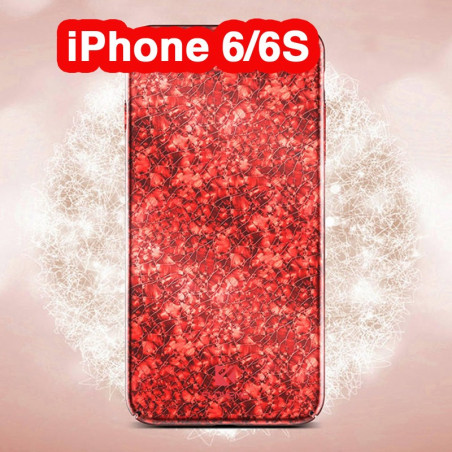 Coque rigide FLOVEME ICE CRACKING Series Apple iPhone 6/6S Rouge