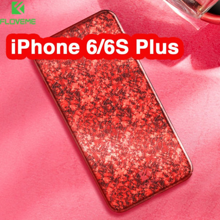 Coque rigide FLOVEME ICE CRACKING Series Apple iPhone 6/6S Plus Rouge