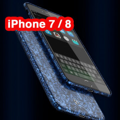 Coque rigide FLOVEME ICE CRACKING Series Apple iPhone 7/8 Bleu