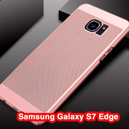 Coque rigide FLOVEME MESH Samsung Galaxy S7 Edge Or Rose