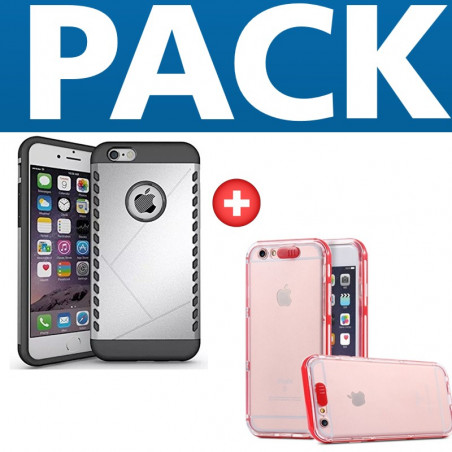 Coque Dual Layer Hybrid + Coque Flash Calling Apple iPhone 6/6S - Or