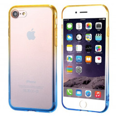 Coque silicone gel GRADIENT Apple iPhone 7 Jaune-Bleu