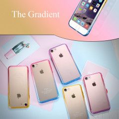 Coque LUGGAGE TRAVELLING + Coque silicone gel GRADIENT Apple iPhone 7/8 - Or Rose