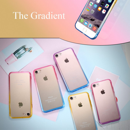 Coque LUGGAGE TRAVELLING + Coque silicone gel GRADIENT Apple iPhone 7/8 - Or