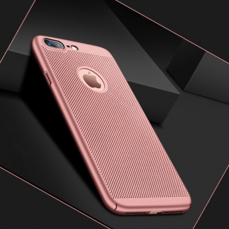 Coque rigide FLOVEME MESH Apple iPhone 7/8 Plus Or Rose