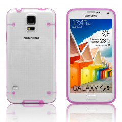 Coque transparente Luminious Samsung Galaxy S5 Rose