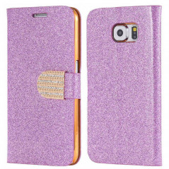 Etui folio Strass Diamant Samsung Galaxy S6 Violet