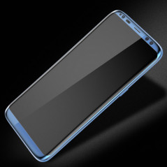 Protection écran verre trempé intégrale avec contour Samsung Galaxy S8 Plus Bleu