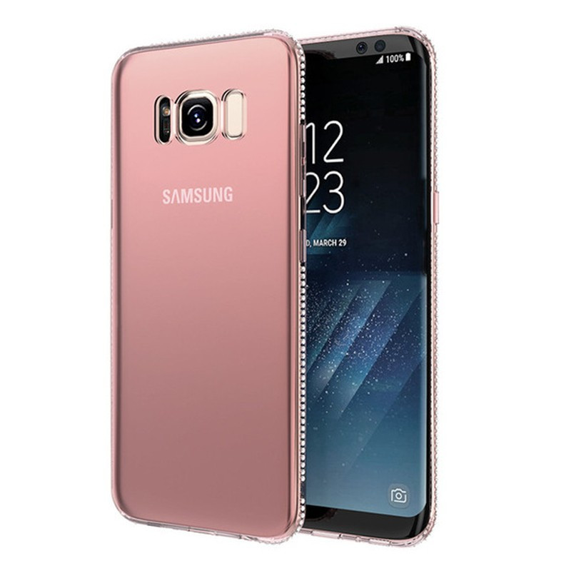 Coque souple Floveme Crystal contours strass Samsung Galaxy S8