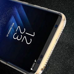 Coque souple Floveme Crystal contours strass Samsung Galaxy S8 Plus Or
