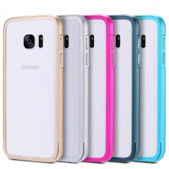 Pack Coque Honeycomb Dots + Coque aluminium Samsung Galaxy S7 - Bleu foncé