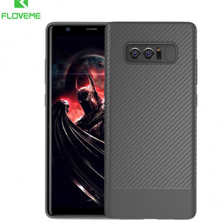 Coque silicone gel Floveme Carbon Style Samsung Galaxy Note 8 Gris