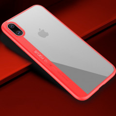 Coque rigide FLOVEME ultra-Clear contours Bumper antichoc Apple iPhone X Rouge