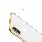 Coque silicone gel FLOVEME 3D Plating contours métallisé Apple iPhone X/Xs