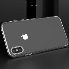 Coque silicone gel FLOVEME 3D Plating contour métallisé Apple iPhone X Argent