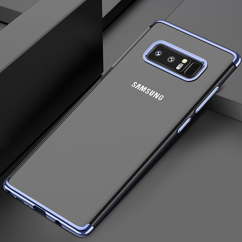 Galaxy Note 8 Coque silicone gel FLOVEME 3D Plating contours métallisé