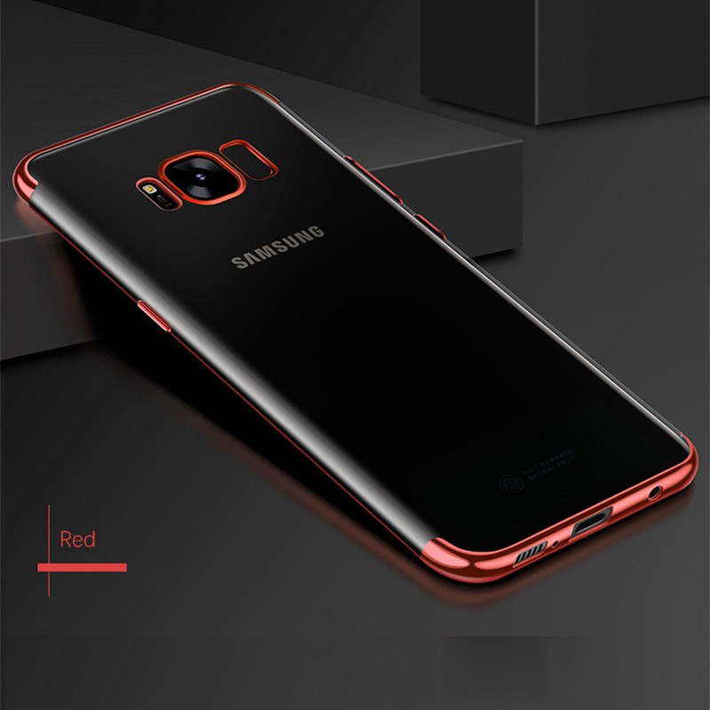 Galaxy S8 Coque silicone gel FLOVEME 3D Plating contours métallisé