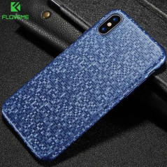 Coque rigide FLOVEME Mosaic Series Apple iPhone X Bleu