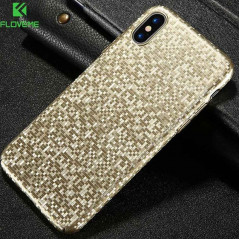 Coque rigide FLOVEME Mosaic Series Apple iPhone X Or