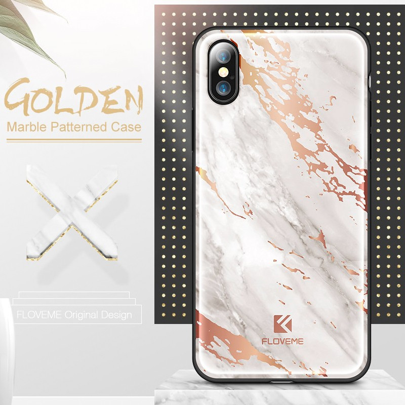 Coque rigide FLOVEME Effet Marbré Apple iPhone X/Xs