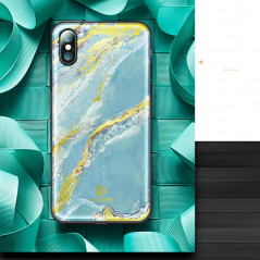 Coque rigide FLOVEME Effet Marbré Apple iPhone X Bleu