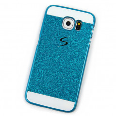 Coque pailletée Powder Glitter Samsung Galaxy S6 Bleu