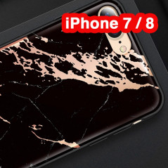 Coque rigide FLOVEME Effet Marbré Apple iPhone 7/8 Noir