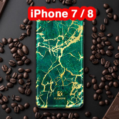 Coque rigide FLOVEME Effet Marbré Apple iPhone 7/8 Vert