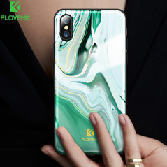 Coque rigide FLOVEME Agate Series Apple iPhone X Vert