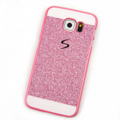 Coque pailletée Powder Glitter Samsung Galaxy S6 Rose