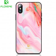 Coque rigide FLOVEME Agate Series Apple iPhone X Rose