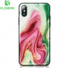 Coque rigide FLOVEME Agate Series Apple iPhone X Rouge