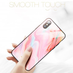 Coque rigide FLOVEME Agate Series Apple iPhone X Rose