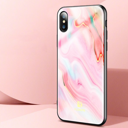 Coque rigide FLOVEME Agate Series Apple iPhone X Rose