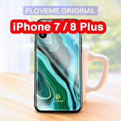 Coque rigide FLOVEME Agate Series Apple iPhone 7/8 Plus Bleu