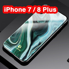 Coque rigide FLOVEME Agate Series Apple iPhone 7/8 Plus Bleu