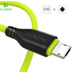 Câble USB 1m FLOVEME Reversible Lightning-MicroUSB Vert
