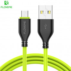 Câble USB 1m FLOVEME Reversible Lightning-MicroUSB - Vert