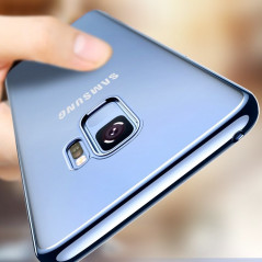 Coque silicone gel ESR 3D Plating contours métallisés Samsung Galaxy S9 Bleu