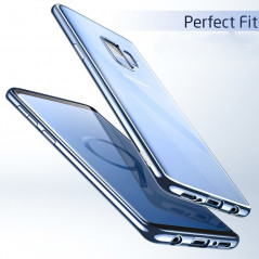 Coque silicone gel ESR 3D Plating contours métallisés Samsung Galaxy S9 Bleu