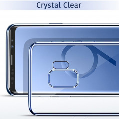 Coque silicone gel ESR 3D Plating contours métallisés Samsung Galaxy S9 Bleu