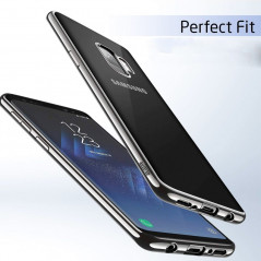 Coque silicone gel ESR 3D Plating contours métallisés Samsung Galaxy S9 Noir