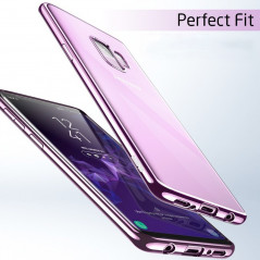 Coque silicone gel ESR 3D Plating contours métallisés Samsung Galaxy S9 Violet