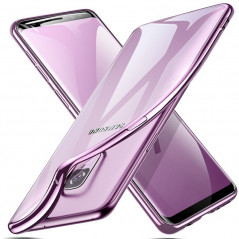 Coque silicone gel ESR 3D Plating contours métallisés Samsung Galaxy S9 Violet